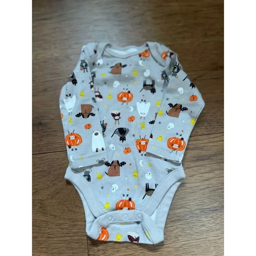Old Navy Dog Trick or Treat Long Sleeve Bodysuit Baby Size 3-6 Months